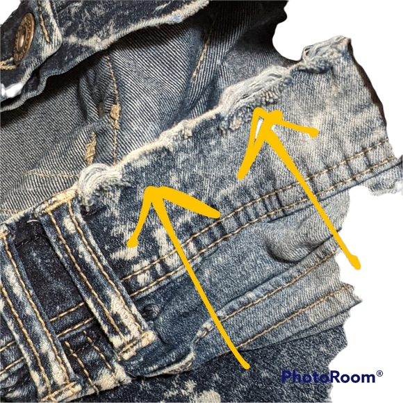 Twenty two oz stone washed distressed destroyed indigo joggers men's 31 * 30 - Picture 10 of 11